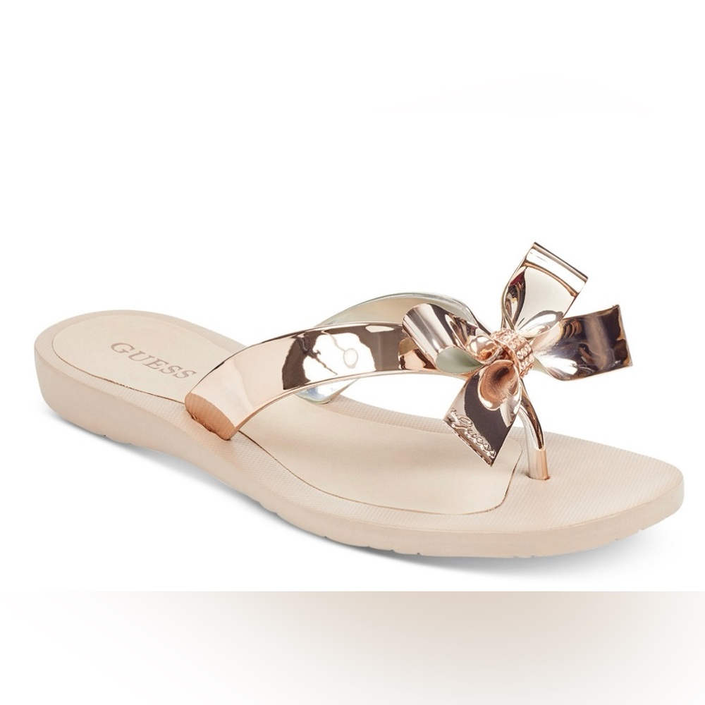 Guess Sandals Bow Rose Gold Tutu Eva